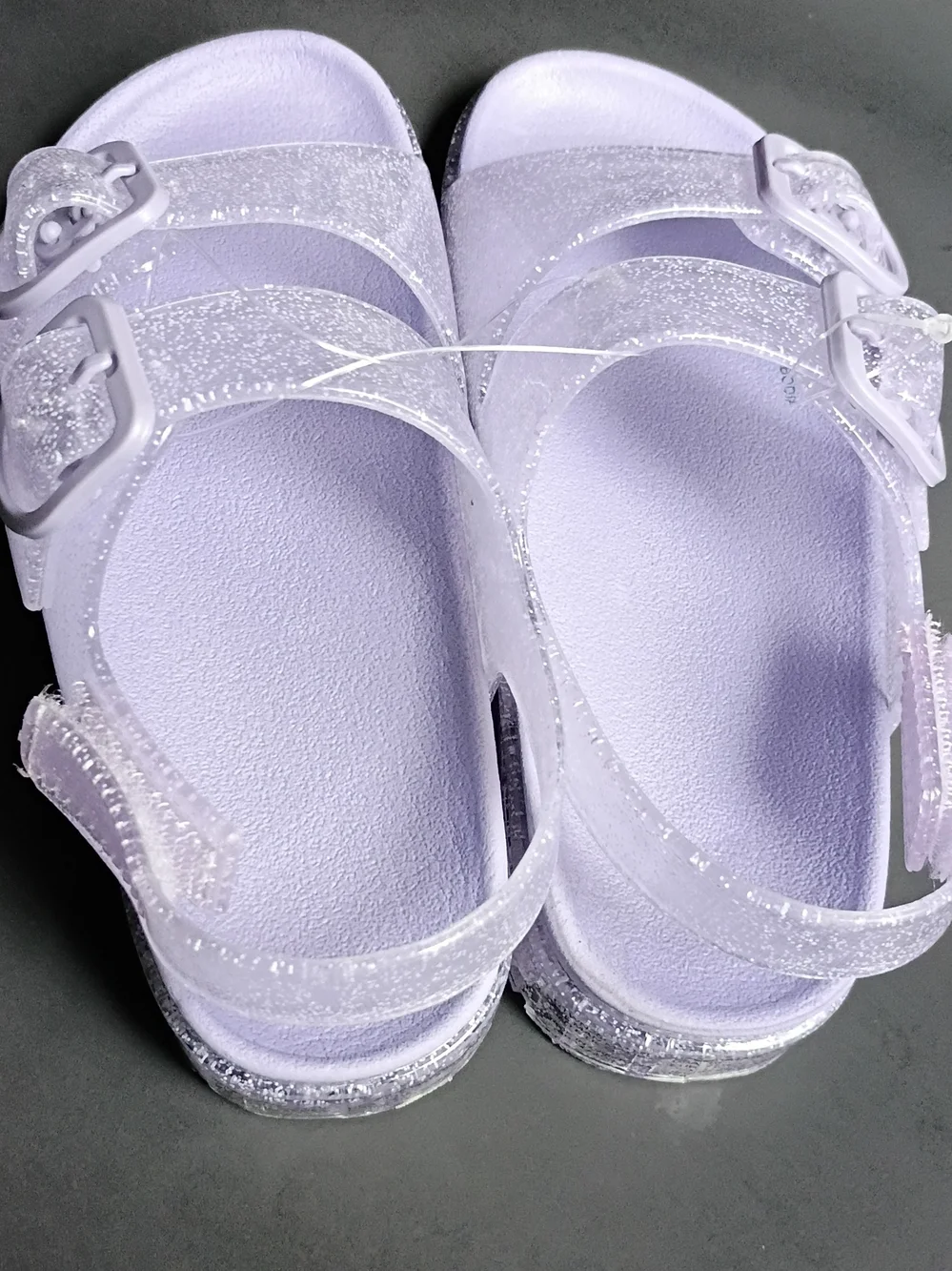 wonder nation Lavender Glitter Double-Buckle Sandals